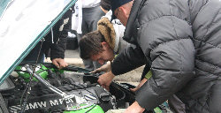 Letzter Check vor dem Start bei Nr. 182